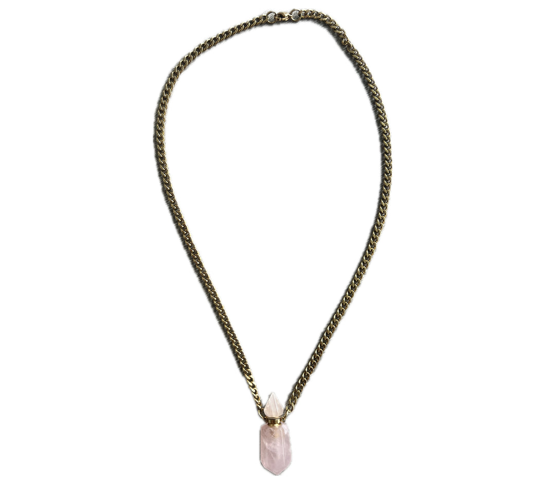 Rose Quartz Frangrance Pendant